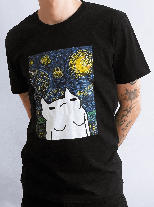 Starry Night George T-shirt - Vegeek lipnetattoo